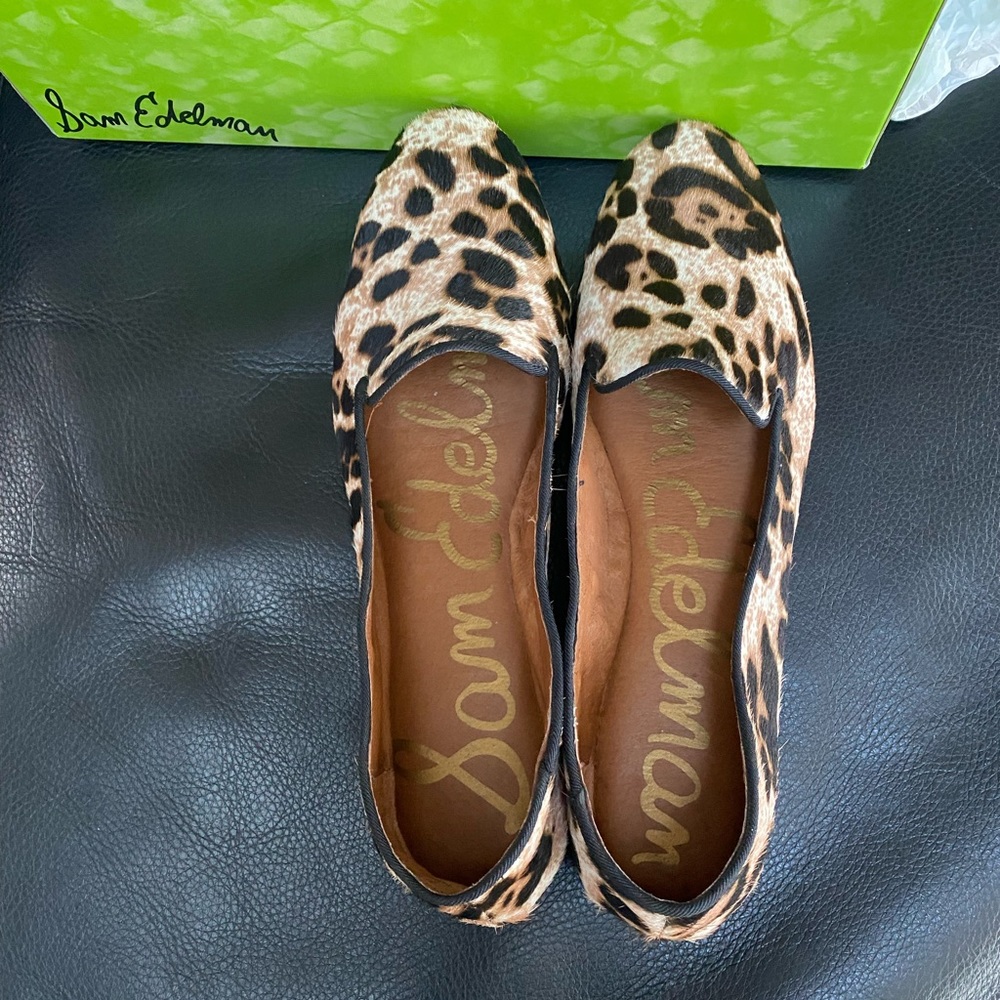 Sam Edelman Alvin Snow Leopard Calf Hair Cheetah Loafer - Picture 4 of 6